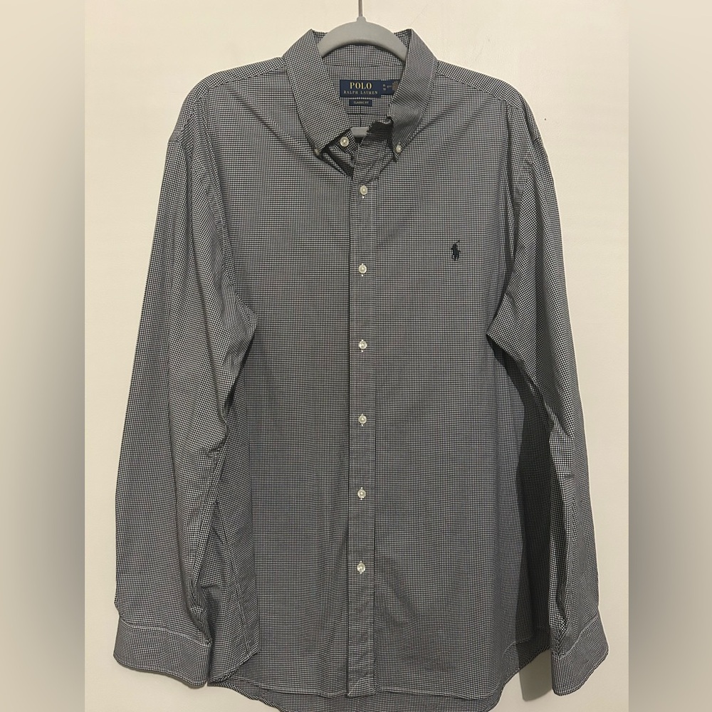 Polo Ralph Lauren Classic Fit Long Sleeve Button Down Shirt Sz XL X-Large 17 1/2